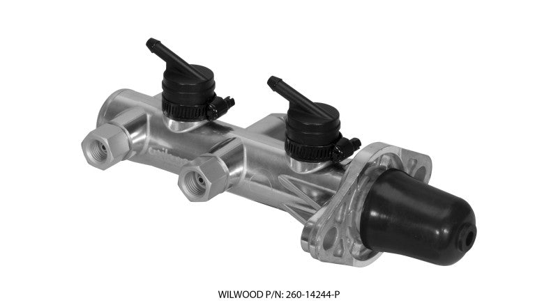Wilwood Tandem Remote Master Cylinder - 1 1/8in Bore Ball Burnished Wilwood Tandem Remote Master Cylinder - 1 1/8in Bore Ball Burnished