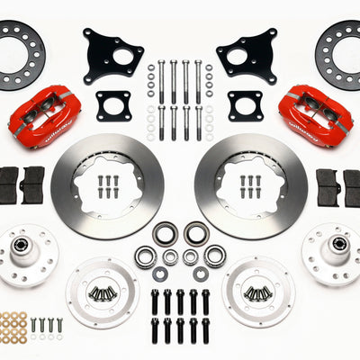 Wilwood Forged Dynalite Front Kit 11.00in Red AMC 71-76 OE Disc w/o Bendix Brakes