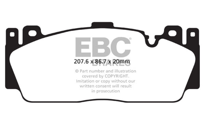 EBC 12+ BMW M5 4.4 Twin Turbo (F10) Yellowstuff Front Brake Pads EBC 12+ BMW M5 4.4 Twin Turbo (F10) Yellowstuff Front Brake Pads
