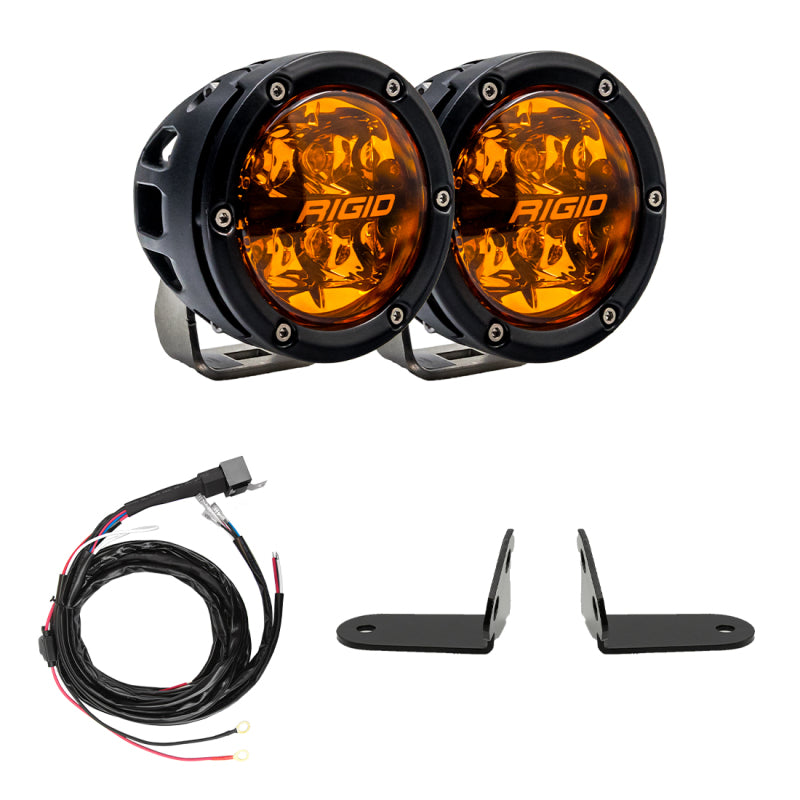 Rigid Industries 2017+ Polaris Pro R/Turbo R Revolve Amber PRO A-Pillar Light Kit Rigid Industries 2017+ Polaris Pro R/Turbo R Revolve Amber PRO A-Pillar Light Kit