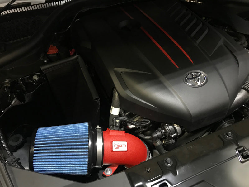 Injen 2020 Toyota Supra L6-3.0L Turbo (A90) SP Cold Air Intake System - Wrinkle Red Injen 2020 Toyota Supra L6-3.0L Turbo (A90) SP Cold Air Intake System - Wrinkle Red