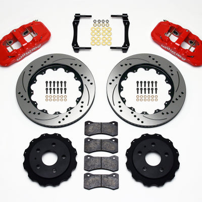 Wilwood AERO4 Rear Kit 14.25in Drilled Red 2010-2015 Camaro