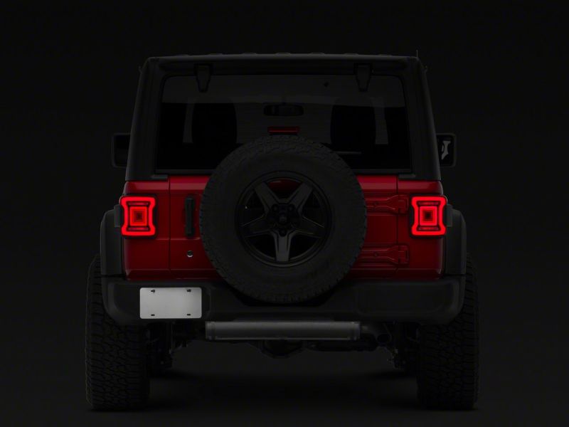 Raxiom 18-23 Jeep Wrangler JL Horizon LED Tail Lights- BlkHousing- Red Lens Raxiom 18-23 Jeep Wrangler JL Horizon LED Tail Lights- BlkHousing- Red Lens