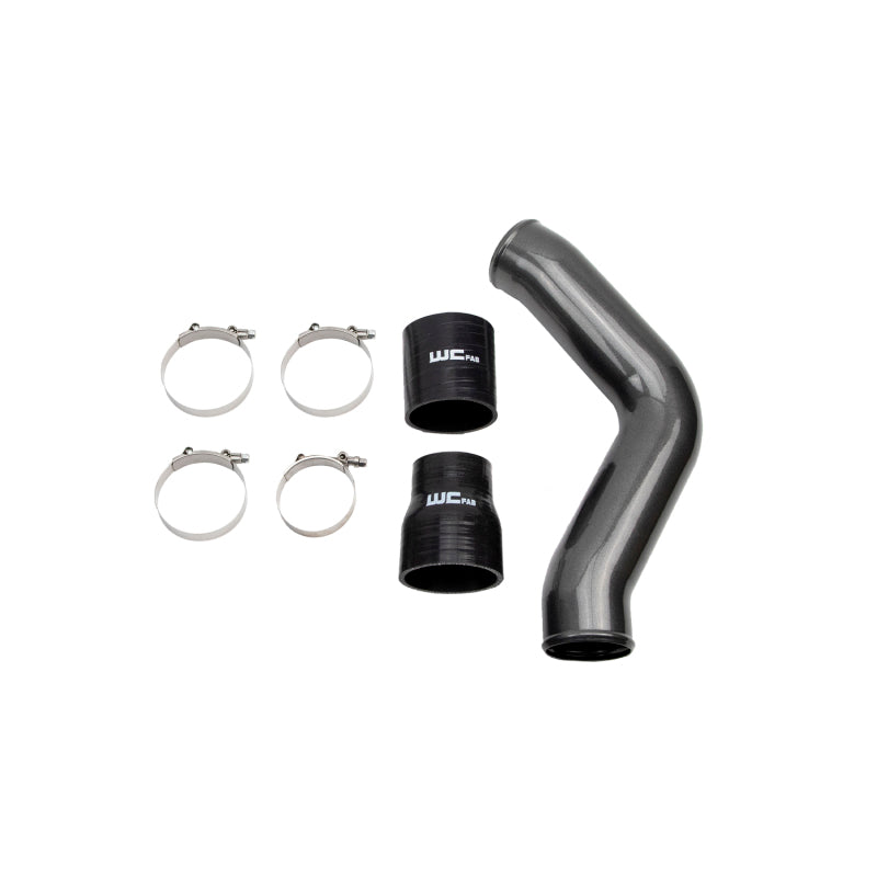 Wehrli 13-18 Cummins 6.7L Driver Side 3.5 in. Intercooler Pipe - WCFab Grey Wehrli 13-18 Cummins 6.7L Driver Side 3.5 in. Intercooler Pipe - WCFab Grey