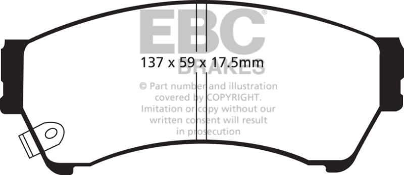 EBC 06-09 Ford Fusion 2.3 Yellowstuff Front Brake Pads EBC 06-09 Ford Fusion 2.3 Yellowstuff Front Brake Pads