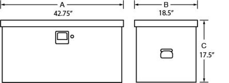 Tradesman Steel Job Site Box/Chest (Light Duty/Large) (42.75in.) - Black Tradesman Steel Job Site Box/Chest (Light Duty/Large) (42.75in.) - Black