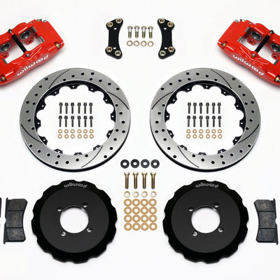 Wilwood FSLI4 Front Hat Kit 13.00in Drilled Red 2003-05 Scion xA xB