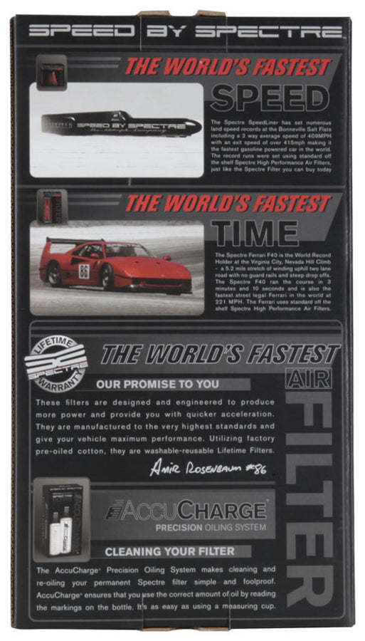 Spectre 2008 Acura TSX 2.4L L4 F/I Replacement Panel Air Filter Spectre 2008 Acura TSX 2.4L L4 F/I Replacement Panel Air Filter