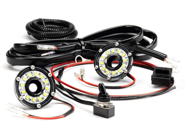 KC HiLiTES Cyclone 2in. LED Universal Under Hood Lighting Kit (Incl. 2 Cyclone Lights/Switch/Wiring) KC HiLiTES Cyclone 2in. LED Universal Under Hood Lighting Kit (Incl. 2 Cyclone Lights/Switch/Wiring)