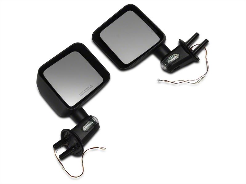 Raxiom 07-18 Jeep Wrangler JK Side Mirrors w/ LED Signal Indicators- Blk Raxiom 07-18 Jeep Wrangler JK Side Mirrors w/ LED Signal Indicators- Blk