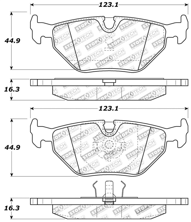 StopTech Performance 87-99 BMW M3 / 89-93 M5 / 98-02 Z3 Rear Street Performance Brake Pads StopTech Performance 87-99 BMW M3 / 89-93 M5 / 98-02 Z3 Rear Street Performance Brake Pads
