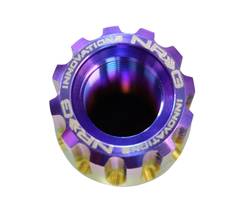NRG 200 Series M12 X 1.25 Titanium Lug Nut Set - 21 Pc w/Lock Key Socket - Neochrome NRG 200 Series M12 X 1.25 Titanium Lug Nut Set - 21 Pc w/Lock Key Socket - Neochrome