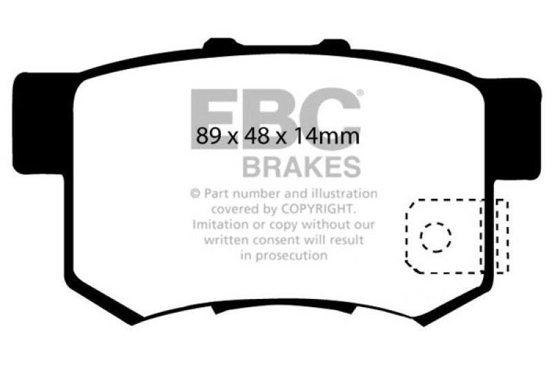 EBC 97 Acura CL 2.2 Greenstuff Rear Brake Pads EBC 97 Acura CL 2.2 Greenstuff Rear Brake Pads
