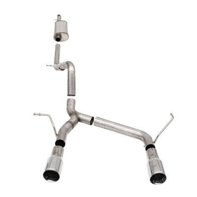 Corsa 2007-2018 Jeep Wrangler JKU 3.6L Sport 2.75in Cat-Back Exhaust w/ Single 4in Tips