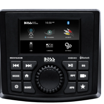 Boss Audio Systems Marine Audio Stereo System Gauge Receiver Bluetooth
