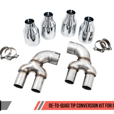 AWE Tuning 2019+ BMW M340i (G20) OE-Config-To-Quad Tip Conversion Kit - Diamond Black Tip