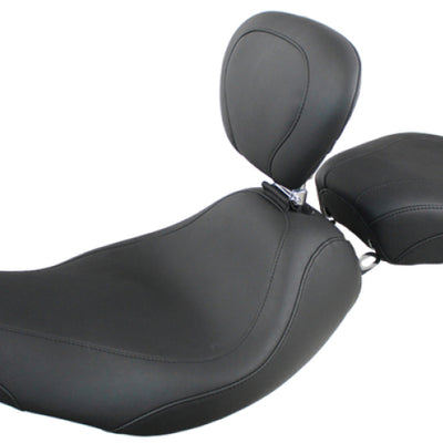 Mustang 97-07 Harley Rd King, 06-07 Str Glide, 00-05 Eagle Wide Tripper Solo Seat w/DBR - Black
