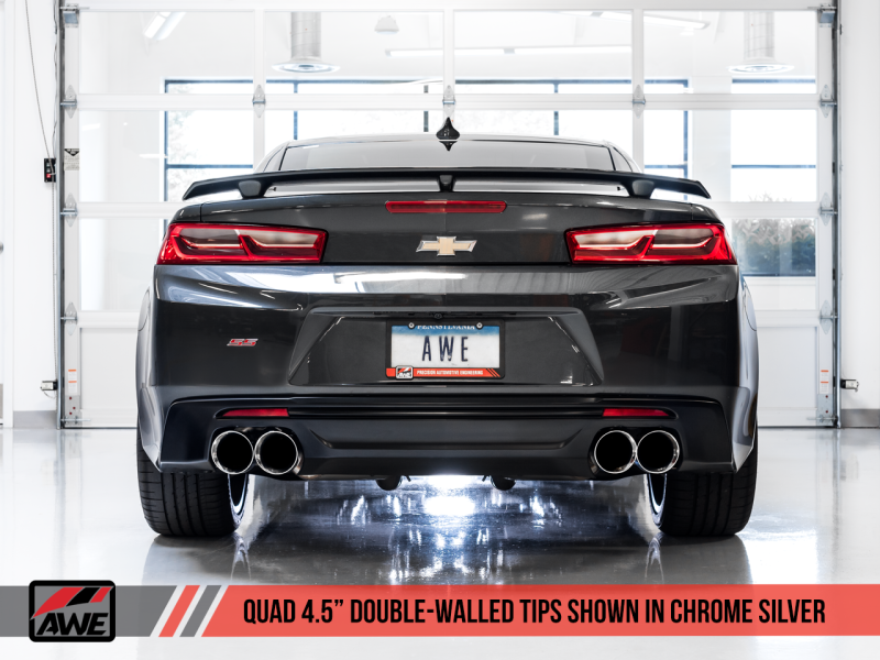 AWE Tuning 16-19 Chevrolet Camaro SS Axle-back Exhaust - Touring Edition (Quad Chrome Silver Tips) AWE Tuning 16-19 Chevrolet Camaro SS Axle-back Exhaust - Touring Edition (Quad Chrome Silver Tips)