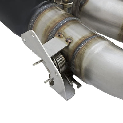 aFe MACHForce XP 3in 304 SS Axle-Back Exhaust Dual Exhaust (NPP) w/ Black Tips 16-17 Camaro SS V8