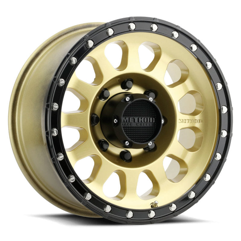 Method MR315 17x8.5 +25mm Offset 8x6.5 130.81mm CB Gold/Black Street Loc Wheel Method MR315 17x8.5 +25mm Offset 8x6.5 130.81mm CB Gold/Black Street Loc Wheel