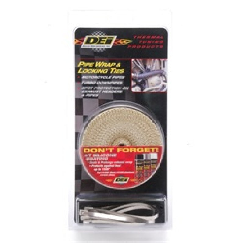 DEI Exhaust Wrap Kit - Pipe Wrap and Locking Tie - Tan DEI Exhaust Wrap Kit - Pipe Wrap and Locking Tie - Tan