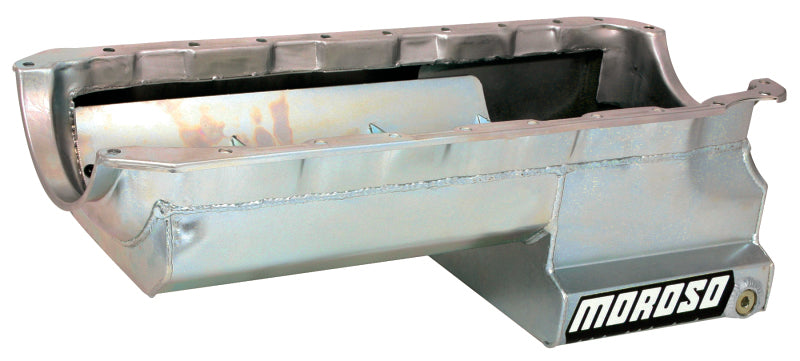 Moroso Chevrolet Big Block Mark IV Drag Race Baffled Power Pouch Wet Sump 6-7qt 8in Steel Oil Pan Moroso Chevrolet Big Block Mark IV Drag Race Baffled Power Pouch Wet Sump 6-7qt 8in Steel Oil Pan