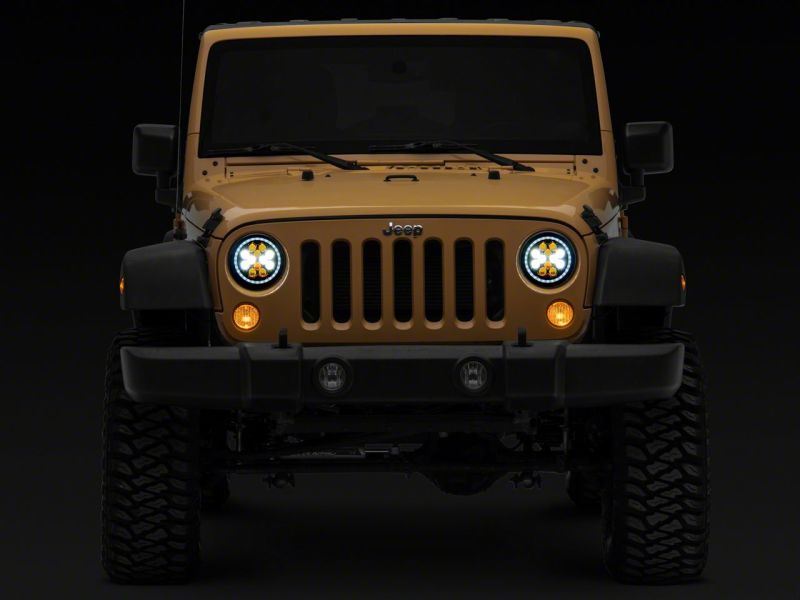Raxiom 07-18 Jeep Wrangler JK Axial Spider LED Headlights w/Angel Eye Halo- Blk Housing (Clear Lens) Raxiom 07-18 Jeep Wrangler JK Axial Spider LED Headlights w/Angel Eye Halo- Blk Housing (Clear Lens)