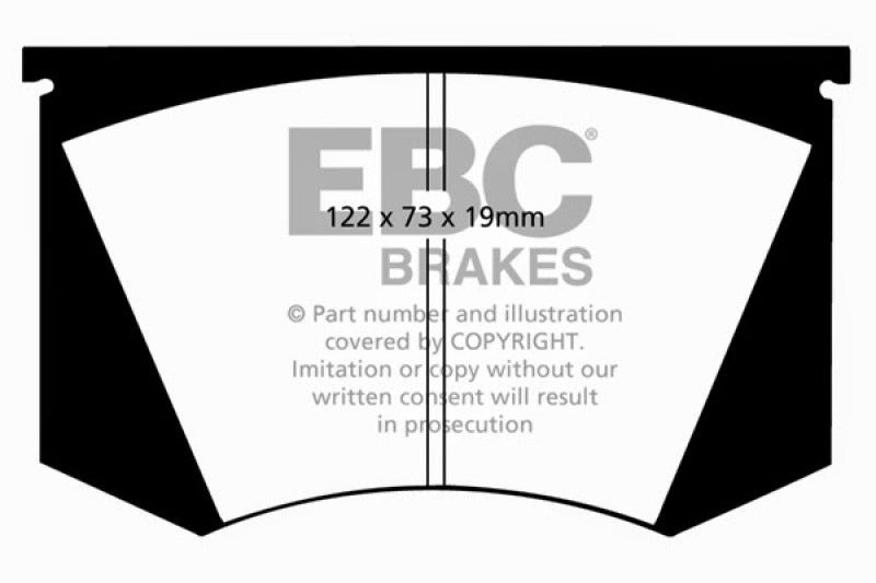 EBC 64-66 Ac Cobra 7.0 Yellowstuff Front Brake Pads EBC 64-66 Ac Cobra 7.0 Yellowstuff Front Brake Pads