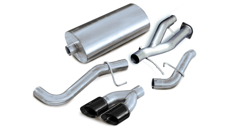 Corsa 2002-2006 Cat-Back Exhaust w/Black Twin 4in Tips 02-06 Cadillac Escalade 6.0L V8 Corsa 2002-2006 Cat-Back Exhaust w/Black Twin 4in Tips 02-06 Cadillac Escalade 6.0L V8