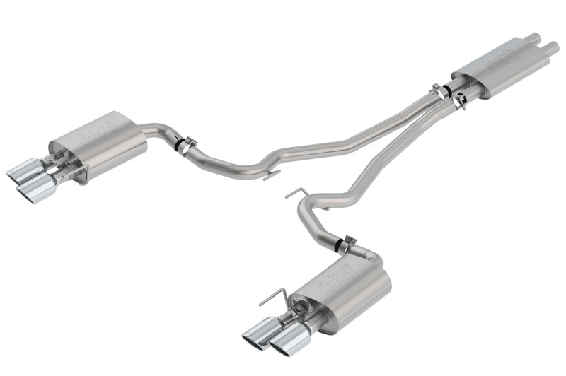 Borla 2018-2022 Ford Mustang GT Cat-Back Exhaust System Touring- Rolled Polished Tips Borla 2018-2022 Ford Mustang GT Cat-Back Exhaust System Touring- Rolled Polished Tips