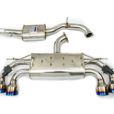 Invidia 18-21 Volkswagen Golf MK7.5 Valved Q300 Rolled Titanium Tip Cat-Back Exhaust