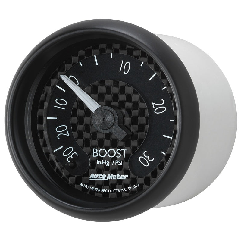Autometer GT Series 52mm Mechanical 30 In Hg/30 psi Vacuum/Boost Gauge Autometer GT Series 52mm Mechanical 30 In Hg/30 psi Vacuum/Boost Gauge