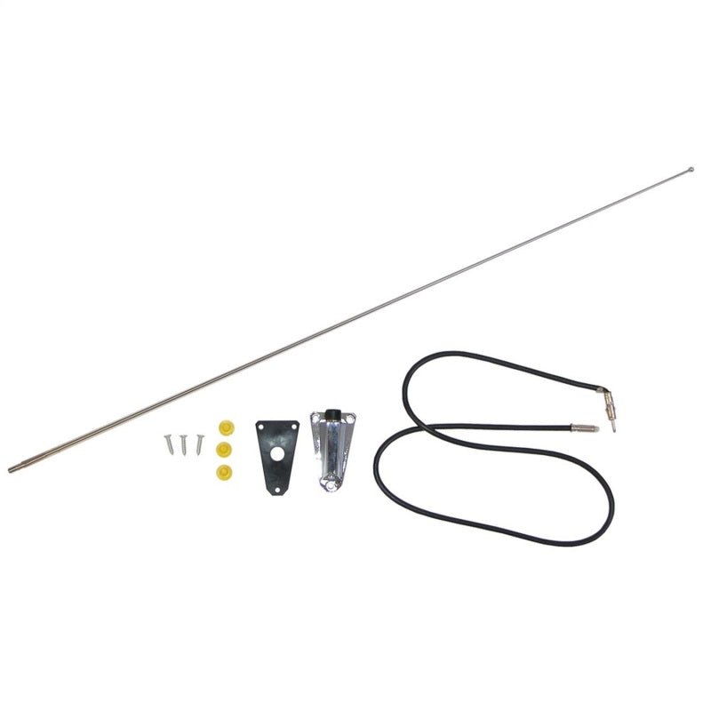 Omix Chrome Antenna Kit 76-95 Jeep CJ & Wrangler Omix Chrome Antenna Kit 76-95 Jeep CJ & Wrangler