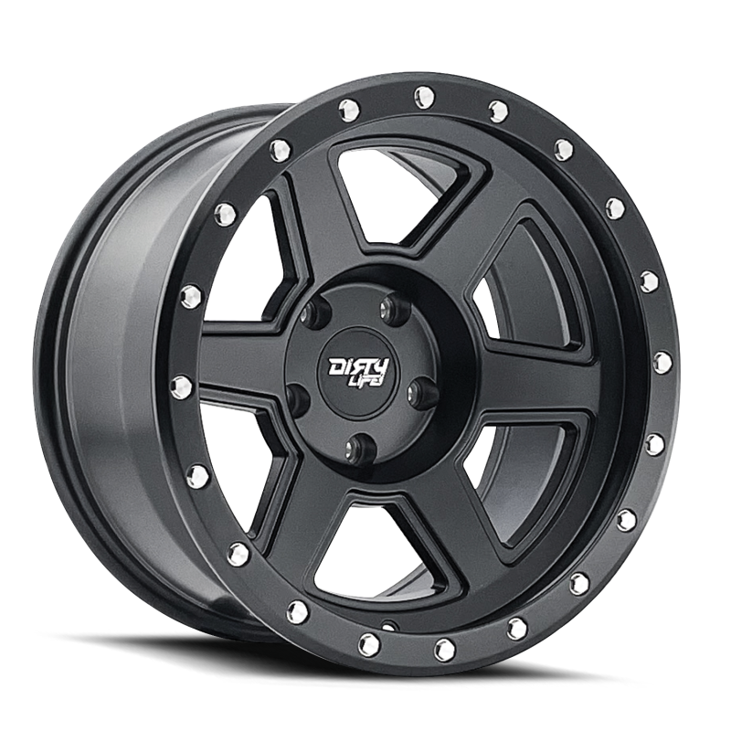 Dirty Life 9315 Compound 17x9 / 6x139.7 BP / -38mm Offset / 106mm Hub Matte Black Wheel Dirty Life 9315 Compound 17x9 / 6x139.7 BP / -38mm Offset / 106mm Hub Matte Black Wheel