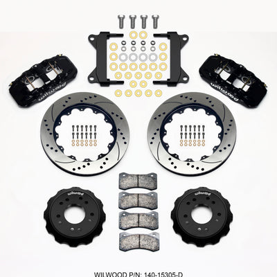 Wilwood AERO6 Front Hat Kit 14.00 Drilled 63-87 C10 w/ Wilwood Pro Spindles