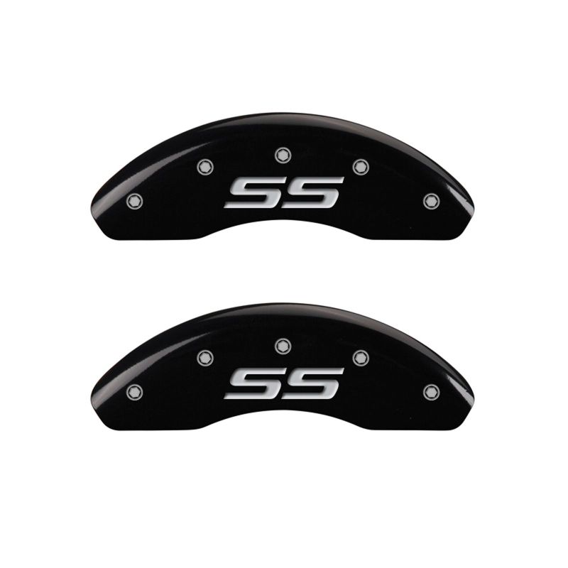MGP 4 Caliper Covers Engraved Front & Rear Monte Carlo style/SS Black finish silver ch MGP 4 Caliper Covers Engraved Front & Rear Monte Carlo style/SS Black finish silver ch