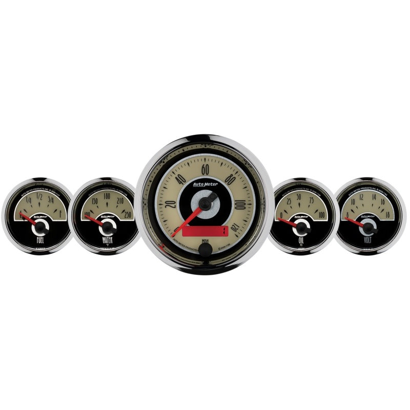 AutoMeter Gauge Kit 5 Pc. 3-3/8in. & 2-1/16in. Elec. Speedometer Cruiser AutoMeter Gauge Kit 5 Pc. 3-3/8in. & 2-1/16in. Elec. Speedometer Cruiser