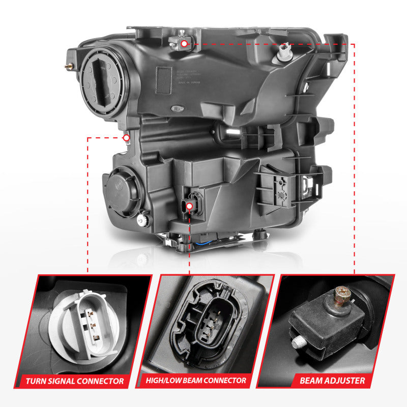ANZO 15-17 Ford F-150 LED Projector Headlights - w/ Light Bar Switchback Chrome Housing ANZO 15-17 Ford F-150 LED Projector Headlights - w/ Light Bar Switchback Chrome Housing