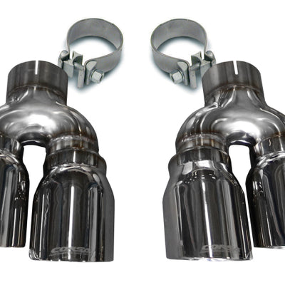 Corsa 16-19 Cadillac ATS 3.6T 4in Inlet / 4in Outlet Twin Polished Tip Kit (For Corsa Exhaust Only)