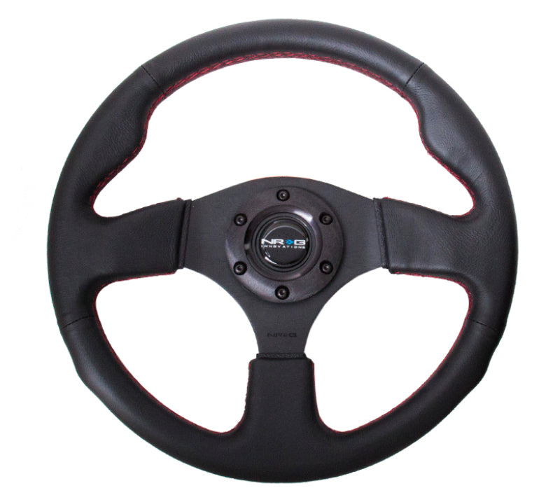 NRG Reinforced Steering Wheel (320mm) Leather w/Red Stitch NRG Reinforced Steering Wheel (320mm) Leather w/Red Stitch