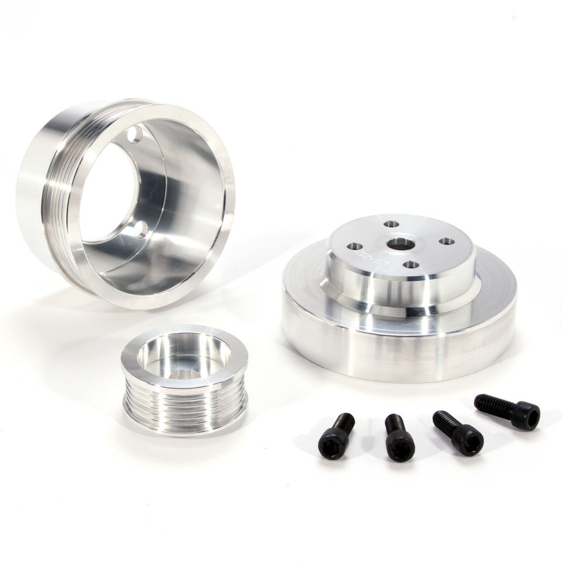 BBK 86-93 Mustang 5.0 Underdrive Pulley Kit - Lightweight CNC Billet Aluminum (3pc) BBK 86-93 Mustang 5.0 Underdrive Pulley Kit - Lightweight CNC Billet Aluminum (3pc)