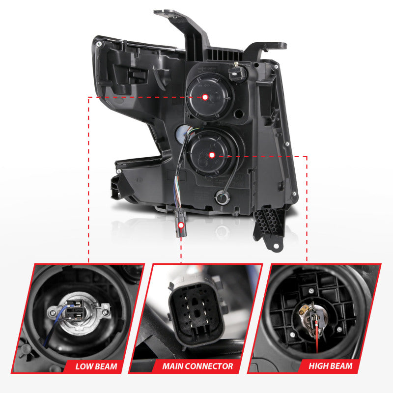 ANZO 2015-2020 Chevy Tahoe Projector Headlights Plank Style Chrome w/DRL ANZO 2015-2020 Chevy Tahoe Projector Headlights Plank Style Chrome w/DRL
