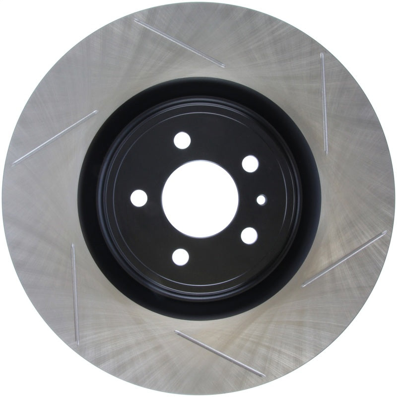 StopTech Premium High Carbon 13-14 Ford Mustang/Shelby GT500 Left Front Disc Slotted Brake Rotor StopTech Premium High Carbon 13-14 Ford Mustang/Shelby GT500 Left Front Disc Slotted Brake Rotor