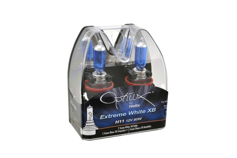 Hella Optilux XB Extreme Type H11 12V 80W Blue Bulbs - Pair Hella Optilux XB Extreme Type H11 12V 80W Blue Bulbs - Pair