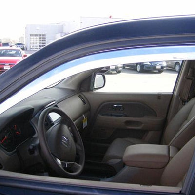 Putco 03-08 Honda Pilot (Front Only) Element Chrome Window Visors