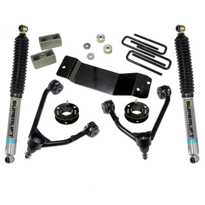 Superlift 14-18 Chevy Silv 1500 4WD 3.5in Lift Kit w/Alum/Steel Control Arms & Bilstein Rear Shocks
