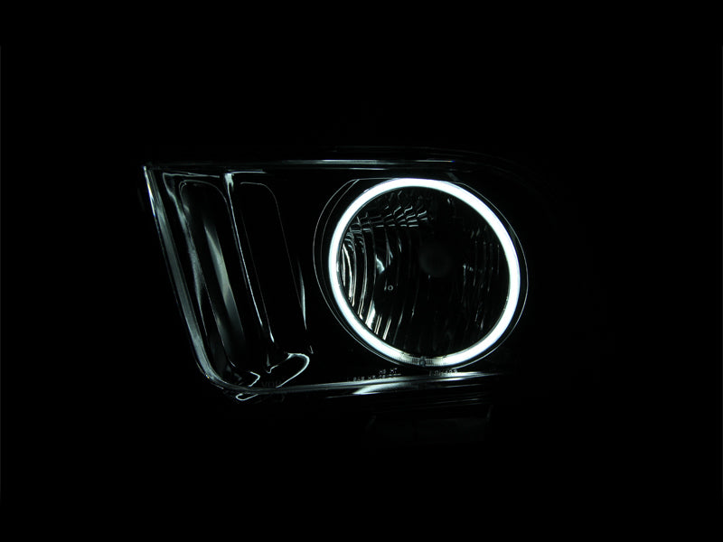 ANZO 2005-2009 Ford Mustang Crystal Headlights w/ Halo Black (CCFL) ANZO 2005-2009 Ford Mustang Crystal Headlights w/ Halo Black (CCFL)