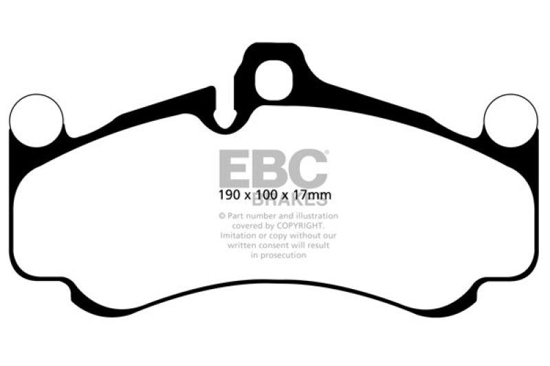 EBC 10-12 Porsche 911 (997) (Cast Iron Rotor only) 3.8 GT3 Yellowstuff Front Brake Pads EBC 10-12 Porsche 911 (997) (Cast Iron Rotor only) 3.8 GT3 Yellowstuff Front Brake Pads