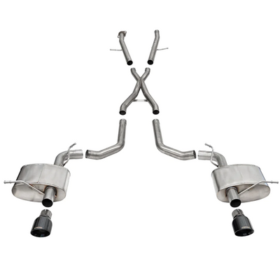 Corsa 2018-2025 Dodge Durango SRT 392 Cat-Back 2.75in Dual Rear Exit Xtreme 4.5in Black PVD Tips