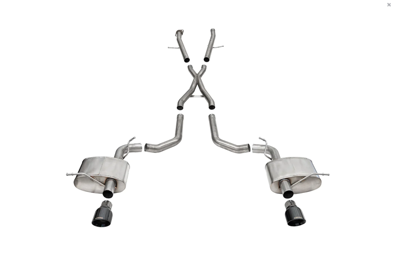 Corsa 2018-2025 Dodge Durango SRT 392 Cat-Back 2.75in Dual Rear Exit Xtreme 4.5in Black PVD Tips Corsa 2018-2025 Dodge Durango SRT 392 Cat-Back 2.75in Dual Rear Exit Xtreme 4.5in Black PVD Tips